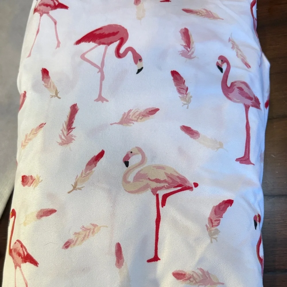 🦩Spirit Linen Home Flamingoes & Feathers Soft Microfiber Twin Sheets Set
